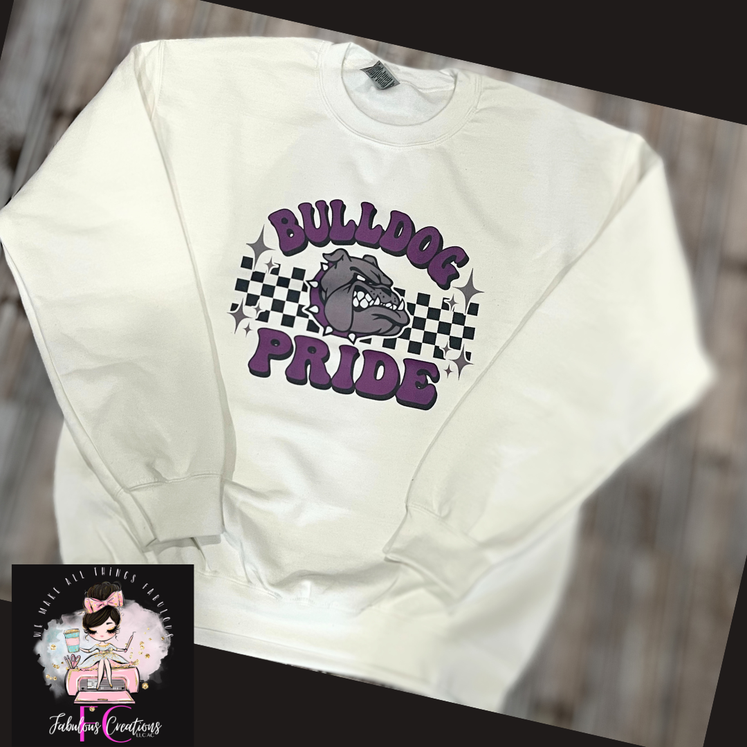 Bulldogs Checkard Pride Crewneck Sweatshirt